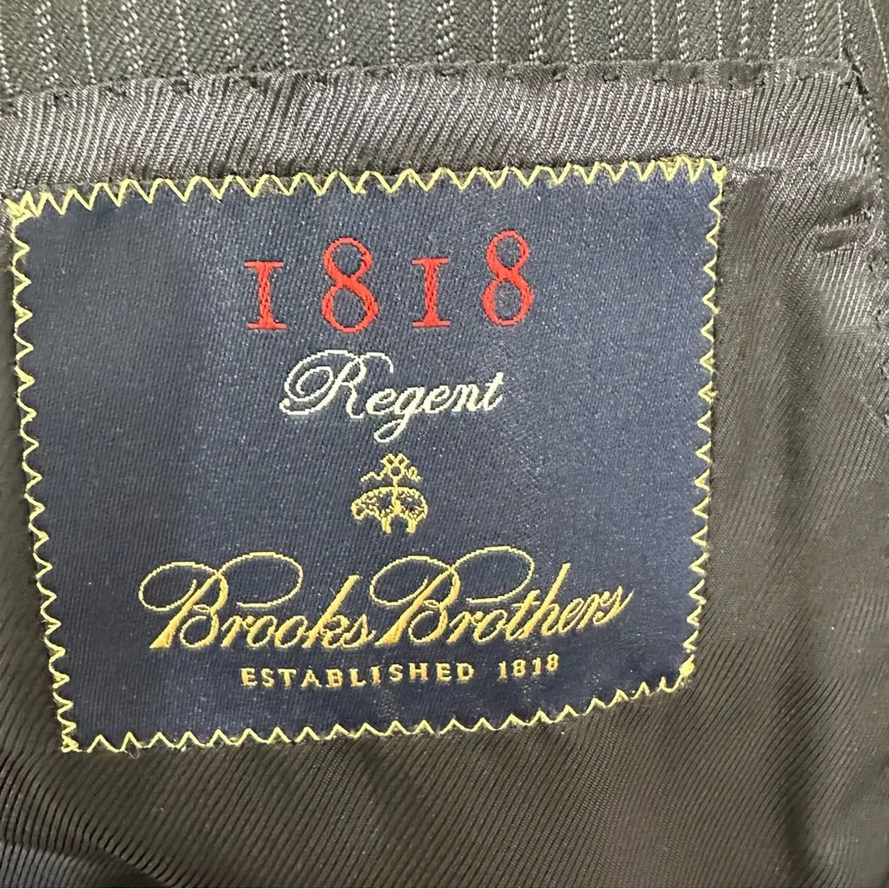 Brooks Brothers Regent Jacket Mens 40R Blue‎ Striped Wool Blazer Made In Italy